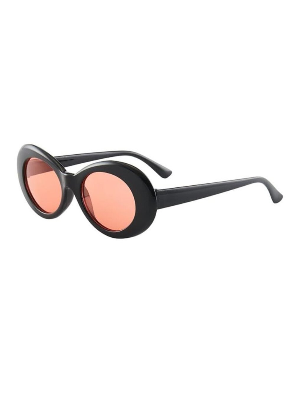 White Oval Round Sunglasses Thick Bold Clout Goggles Retro Vintage Kurt Cobain